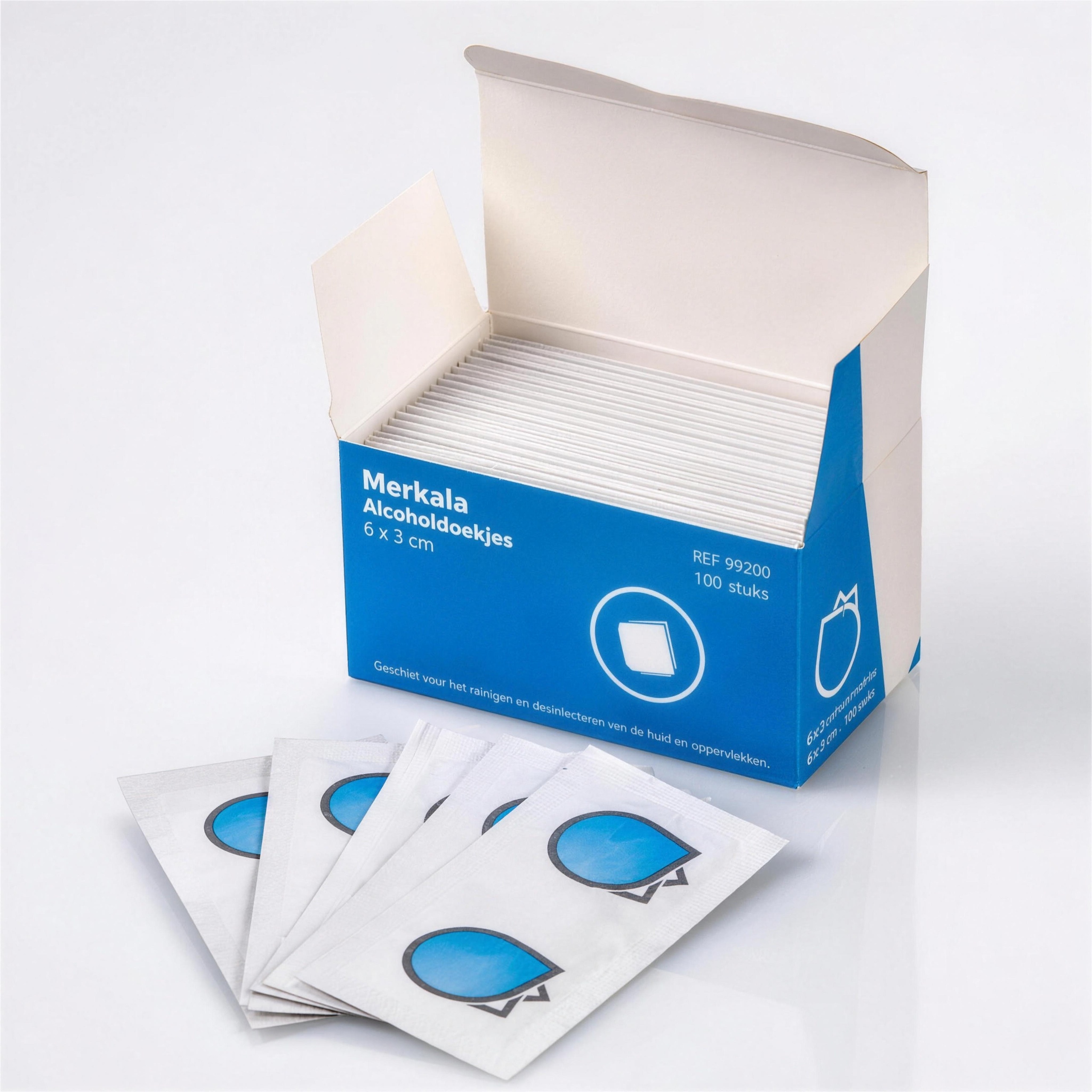 Alcohol wipes 6x3cm 100 pieces